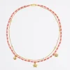 Store BIMBA Y LOLA Collar Doble Estrella De Mar Y Cadena Coral