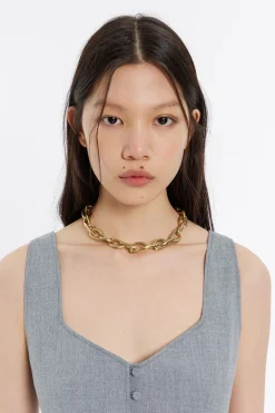 Store BIMBA Y LOLA Collar Eslabones Irregulares Dorado