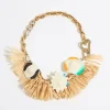 Clearance BIMBA Y LOLA Collar Flores Ceramica Y Rafia
