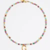 Hot BIMBA Y LOLA Collar Letra G Piedras Multicolores