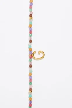 Hot BIMBA Y LOLA Collar Letra G Piedras Multicolores