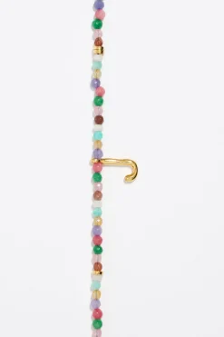 Hot BIMBA Y LOLA Collar Letra J Piedras Multicolores