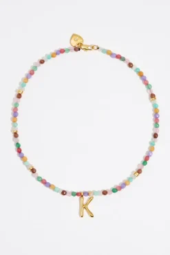 Store BIMBA Y LOLA Collar Letra K Piedras Multicolores