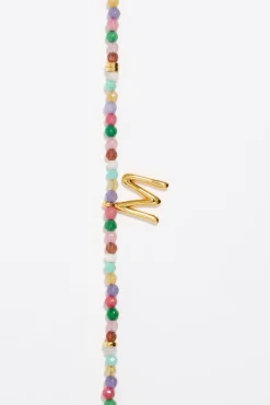 Best BIMBA Y LOLA Collar Letra M Piedras Multicolores