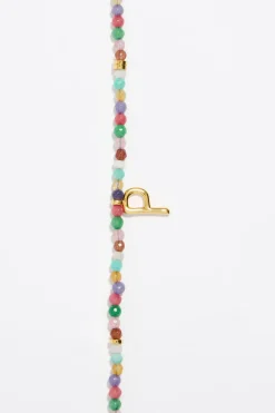 Best BIMBA Y LOLA Collar Letra P Piedras Multicolores