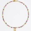 Best BIMBA Y LOLA Collar Letra R Piedras Multicolores