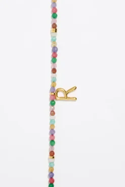 Best BIMBA Y LOLA Collar Letra R Piedras Multicolores
