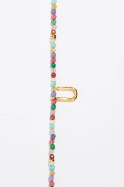 Outlet BIMBA Y LOLA Collar Letra U Piedras Multicolores