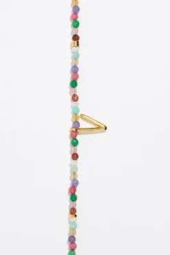 Best BIMBA Y LOLA Collar Letra V Piedras Multicolores