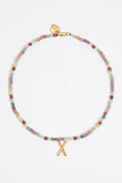 Online BIMBA Y LOLA Collar Letra X Piedras Multicolores