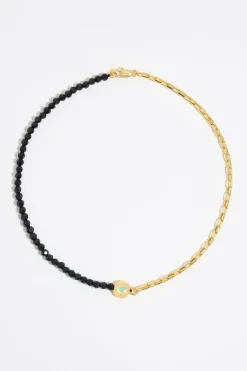 Store BIMBA Y LOLA Collar Logo Candy Cristales Dorado