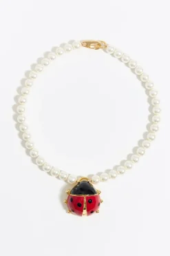 Discount BIMBA Y LOLA Collar Perlas Mariquita Rojo
