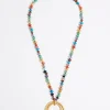 Clearance BIMBA Y LOLA Collar Piedras Multicolores Arandelas Dorado Mate