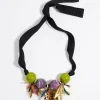 Online BIMBA Y LOLA Collar Piedras Resina Petalos Azul