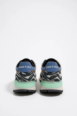 New BIMBA Y LOLA Deportiva Jogger Chimo Print Tiger Beige