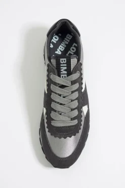 New BIMBA Y LOLA Deportiva Tecnica Plata Oscuro