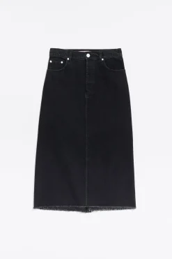 Fashion BIMBA Y LOLA Falda Midi Denim Negra