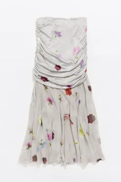Cheap BIMBA Y LOLA Falda Midi Flowers Gris