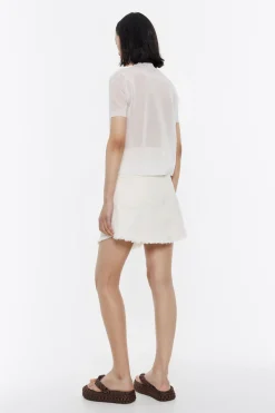 Hot BIMBA Y LOLA Falda Mini Denim Cruda