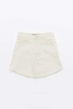 Hot BIMBA Y LOLA Falda Mini Denim Cruda