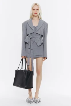 Clearance BIMBA Y LOLA Falda Mini Lana Fria Gris