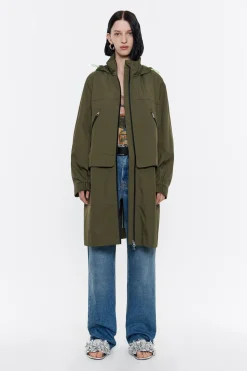 Cheap BIMBA Y LOLA Gabardina Evase Caqui