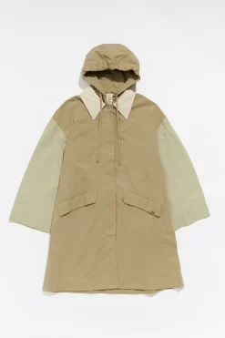 Best Sale BIMBA Y LOLA Gabardina Linea A Algodon Caqui