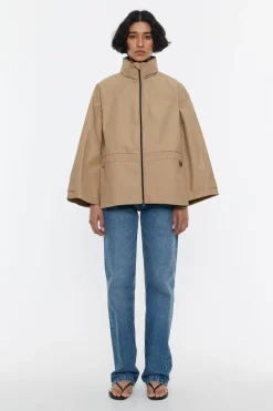 Outlet BIMBA Y LOLA Gabardina Linea A Corta Camel