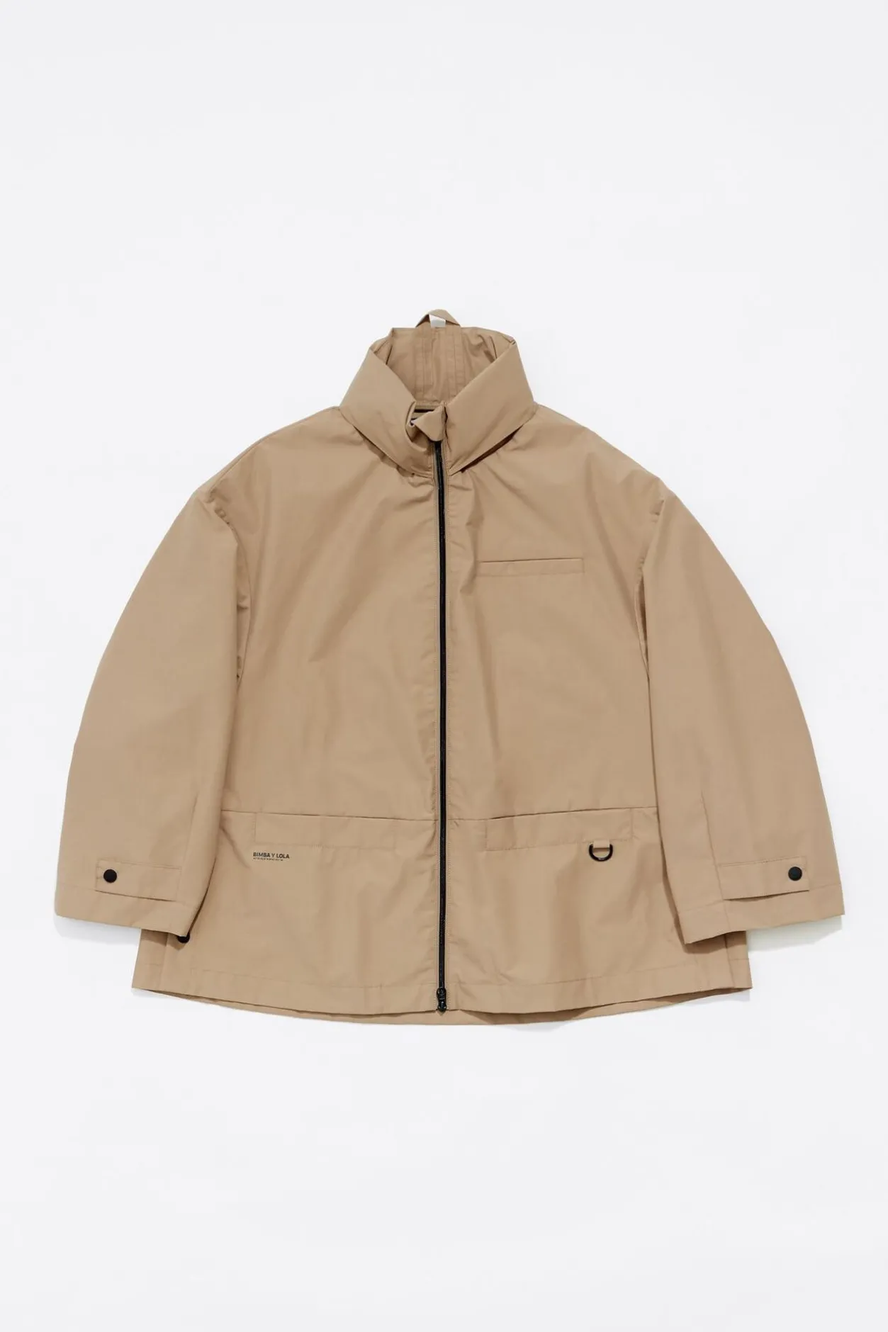 Outlet BIMBA Y LOLA Gabardina Linea A Corta Camel