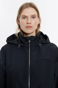 Hot BIMBA Y LOLA Gabardina Linea A Corta Negra