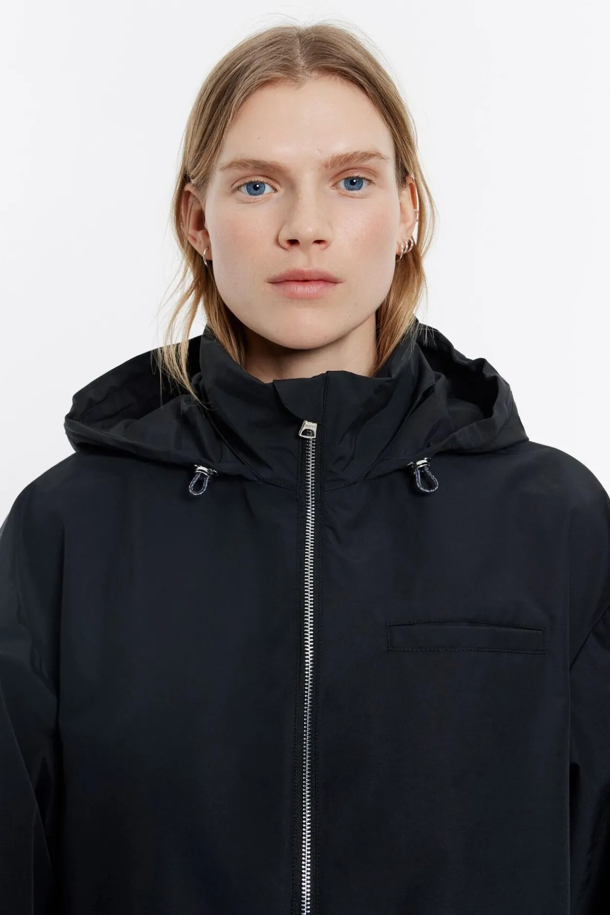 Hot BIMBA Y LOLA Gabardina Linea A Corta Negra