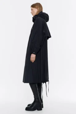 Cheap BIMBA Y LOLA Gabardina Linea A Larga Negra