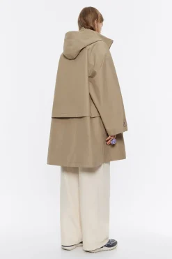 Cheap BIMBA Y LOLA Gabardina Linea A Midi Caqui