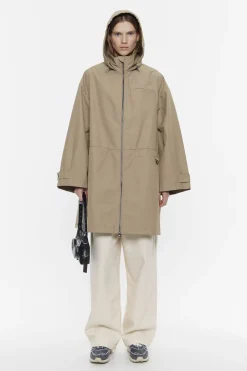 Cheap BIMBA Y LOLA Gabardina Linea A Midi Caqui