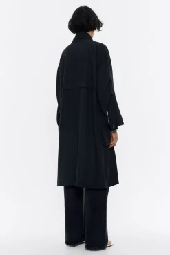 Sale BIMBA Y LOLA Gabardina Midi Fluida Negra