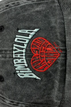 New BIMBA Y LOLA Gorra Algodon Corazon Negra