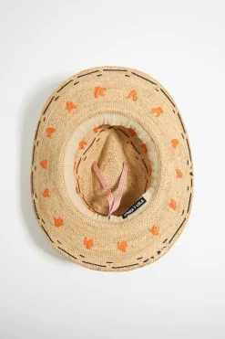 Clearance BIMBA Y LOLA Gorro Rafia Natural Naranja