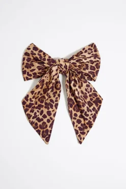 Store BIMBA Y LOLA Horquilla Lazo Print Leopard Natural