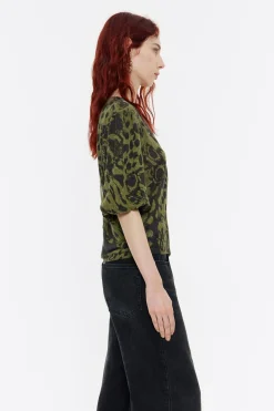 Cheap BIMBA Y LOLA Jersey Lino Animal Mix Verde
