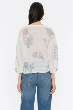 Sale BIMBA Y LOLA Jersey Manga Abullonada Birds Marfil