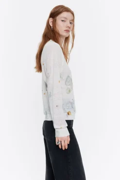 Best Sale BIMBA Y LOLA Jersey Recto Lino Waves Marfil