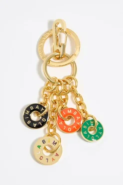 New BIMBA Y LOLA Llavero Cadenas Metal Naranja