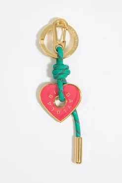 New BIMBA Y LOLA Llavero Corazon Coral