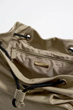 Sale BIMBA Y LOLA Mochila Mediana Nylon Caqui Claro