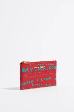 Hot BIMBA Y LOLA Monedero Grabado Cocodrilo Rojo