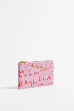 Shop BIMBA Y LOLA Monedero Grabado Cocodrilo Rosa