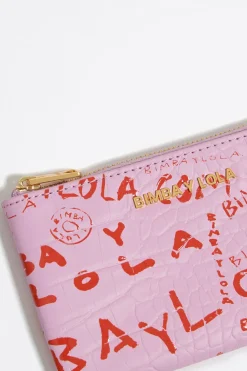 Shop BIMBA Y LOLA Monedero Grabado Cocodrilo Rosa
