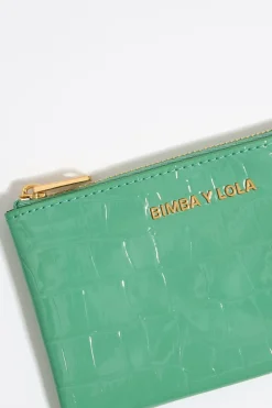 Sale BIMBA Y LOLA Monedero Grabado Cocodrilo Verde