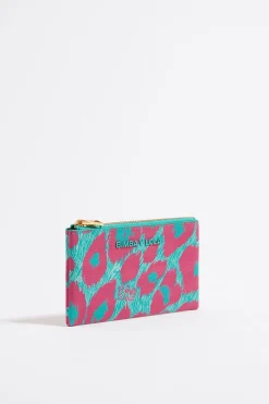 Cheap BIMBA Y LOLA Monedero Leopard Turquesa