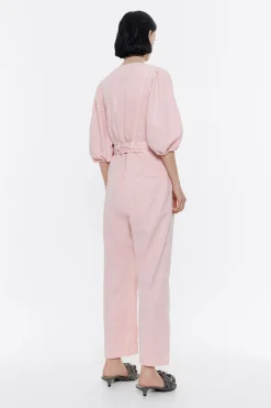 Best BIMBA Y LOLA Mono Cargo Mangas Abullonadas Rosa